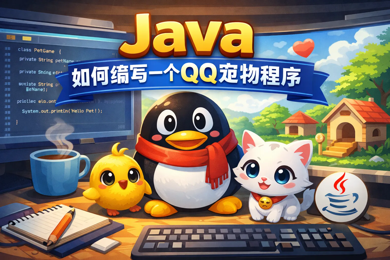 java如何编写一个qq宠物程序
