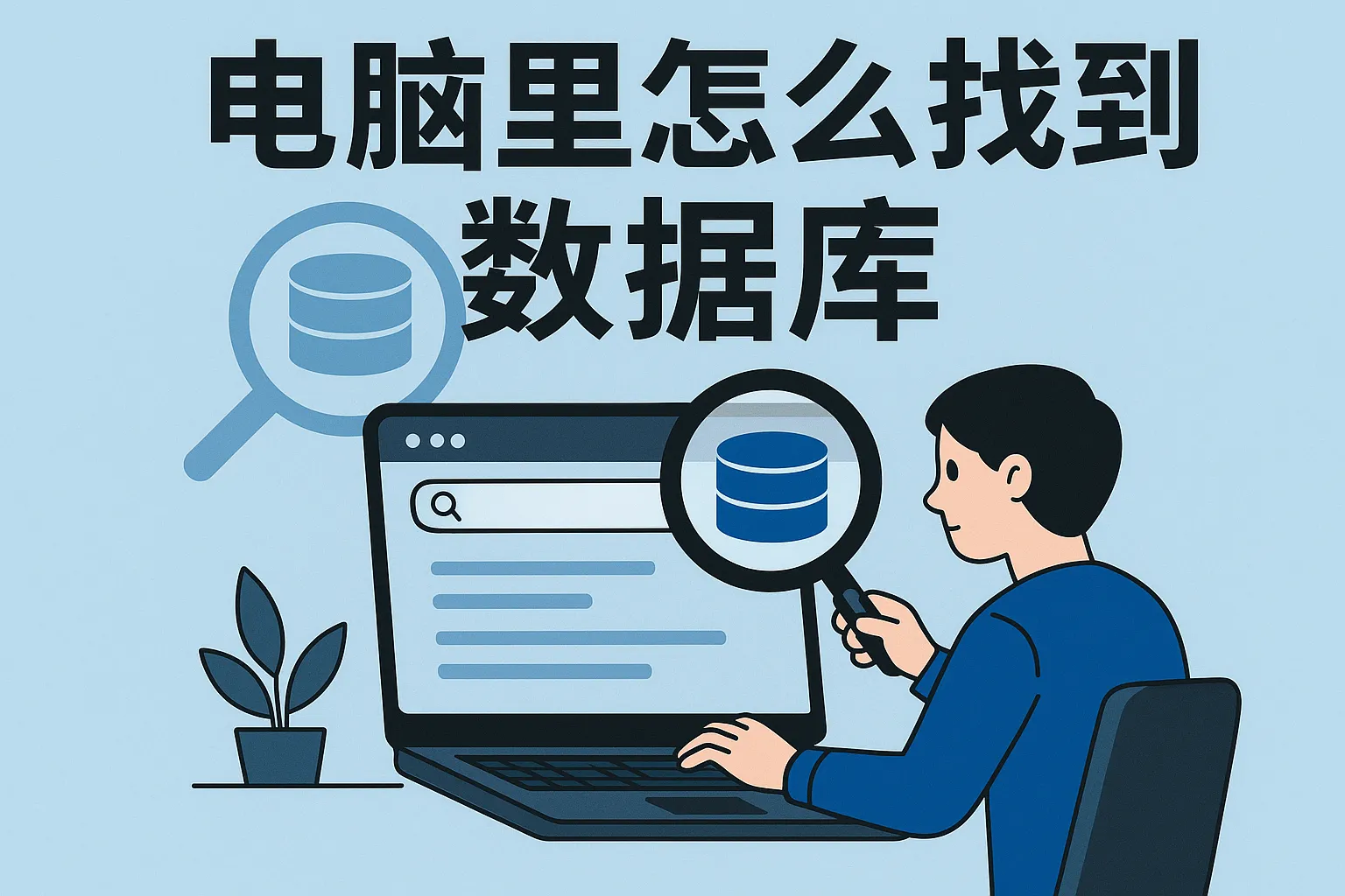 电脑里怎么找到数据库