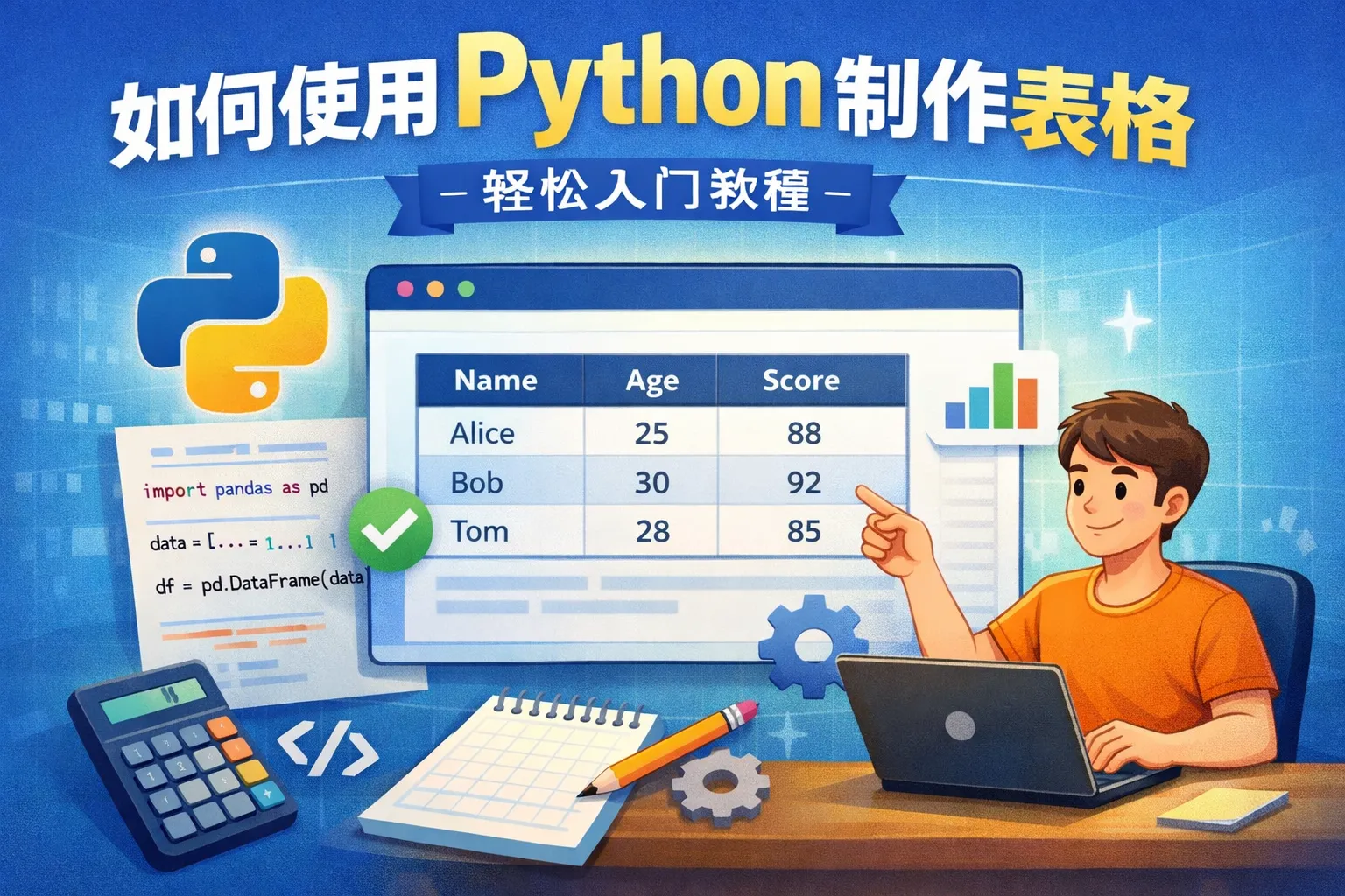 如何使用python制作表格