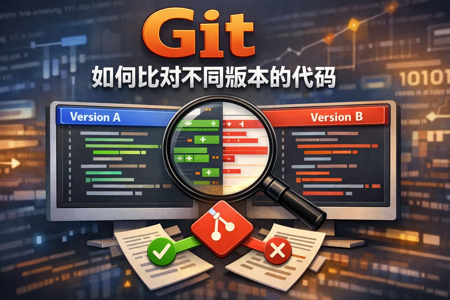 git如何比对不同版本的代码