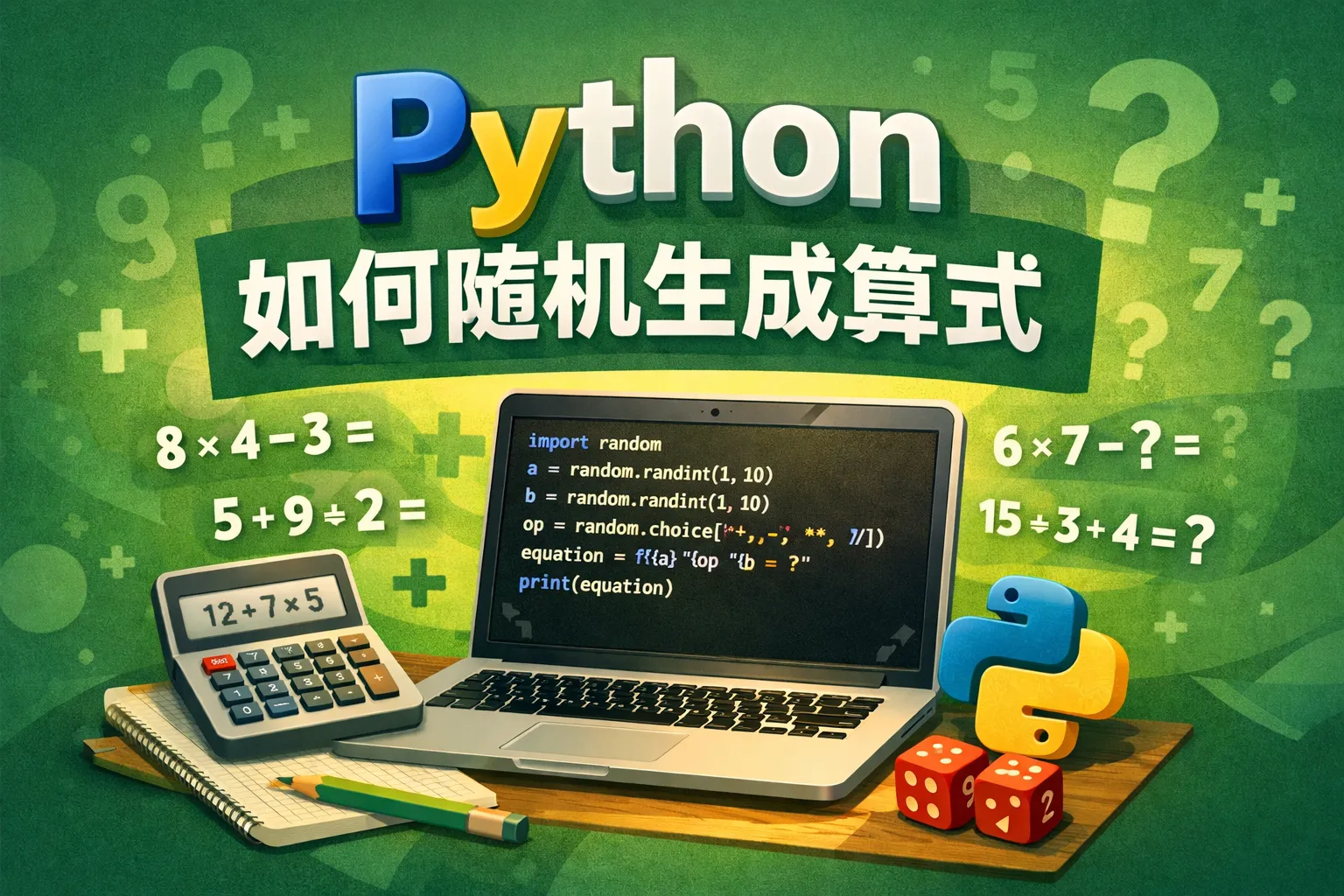 python如何随机生成算式