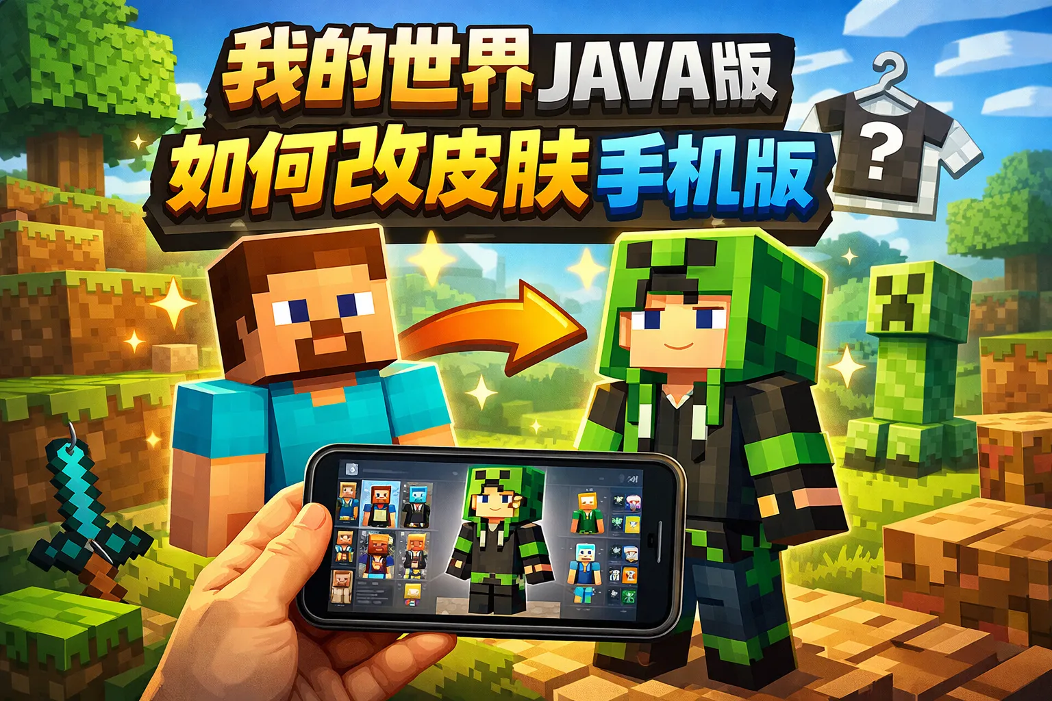 我的世界java版如何改皮肤手机版