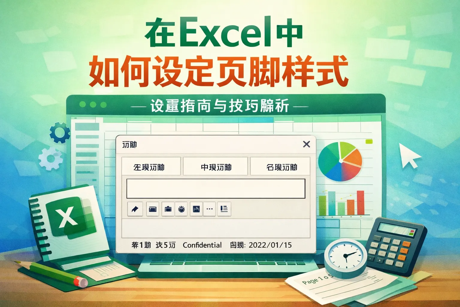 在excel中如何设定页脚样式