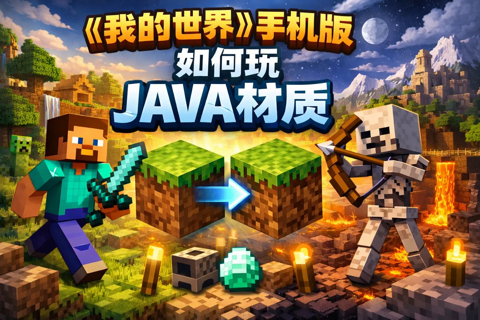 我的世界手机版如何玩java材质
