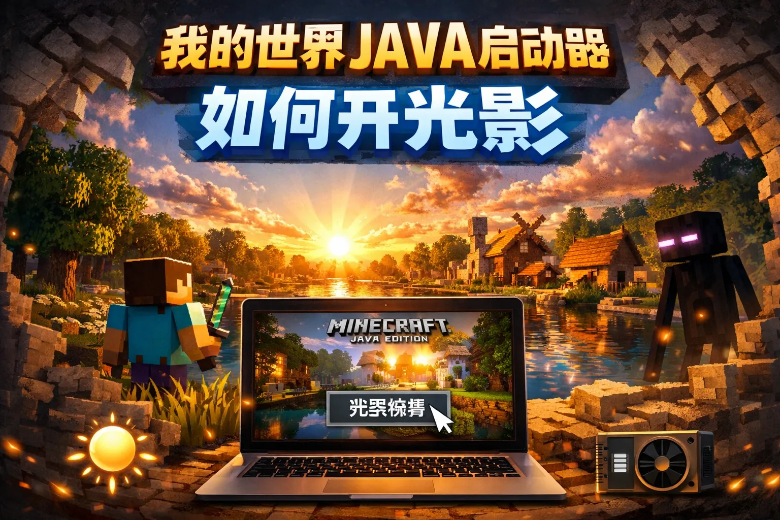 我的世界java启动器如何开光影
