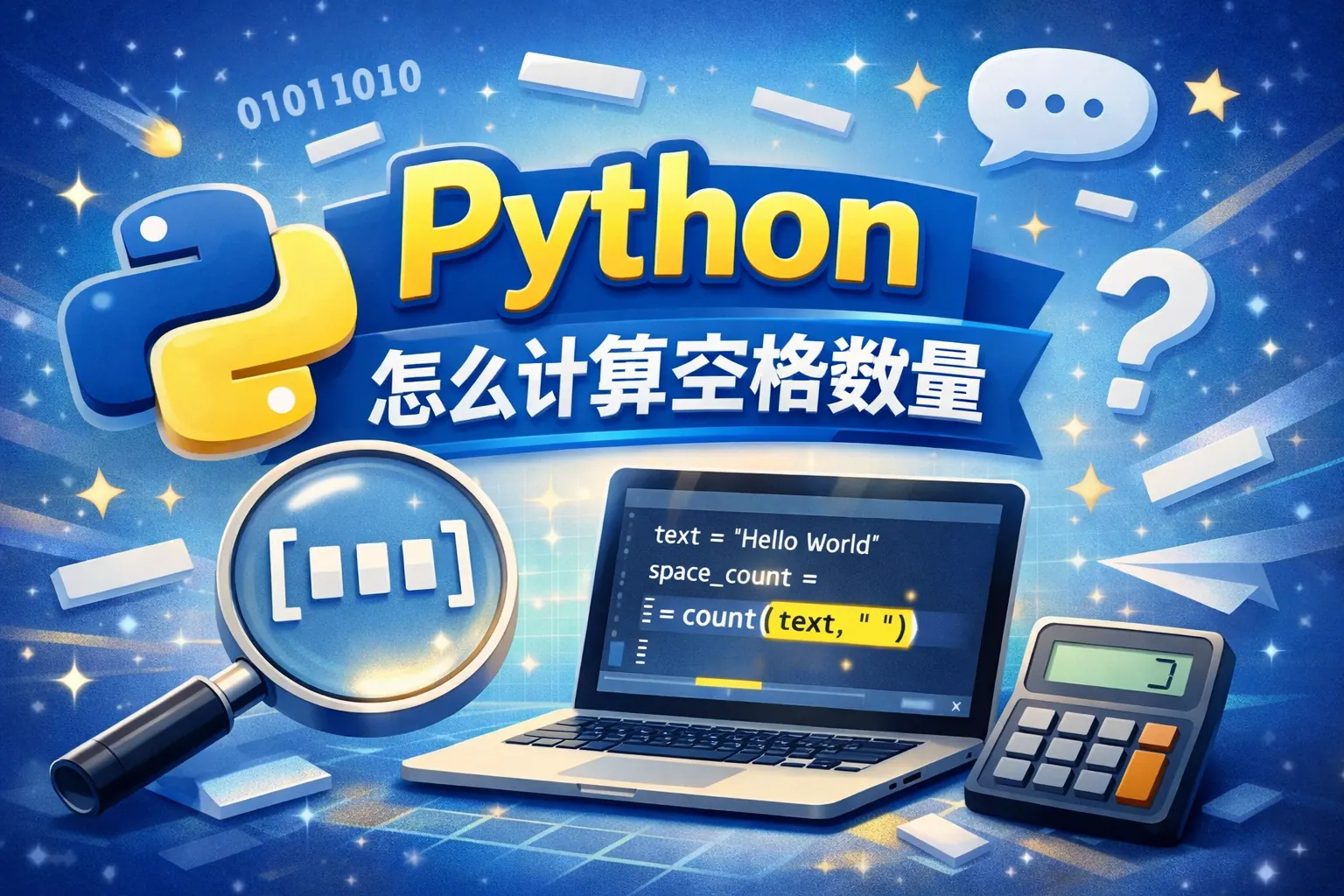 python怎么计算空格数量