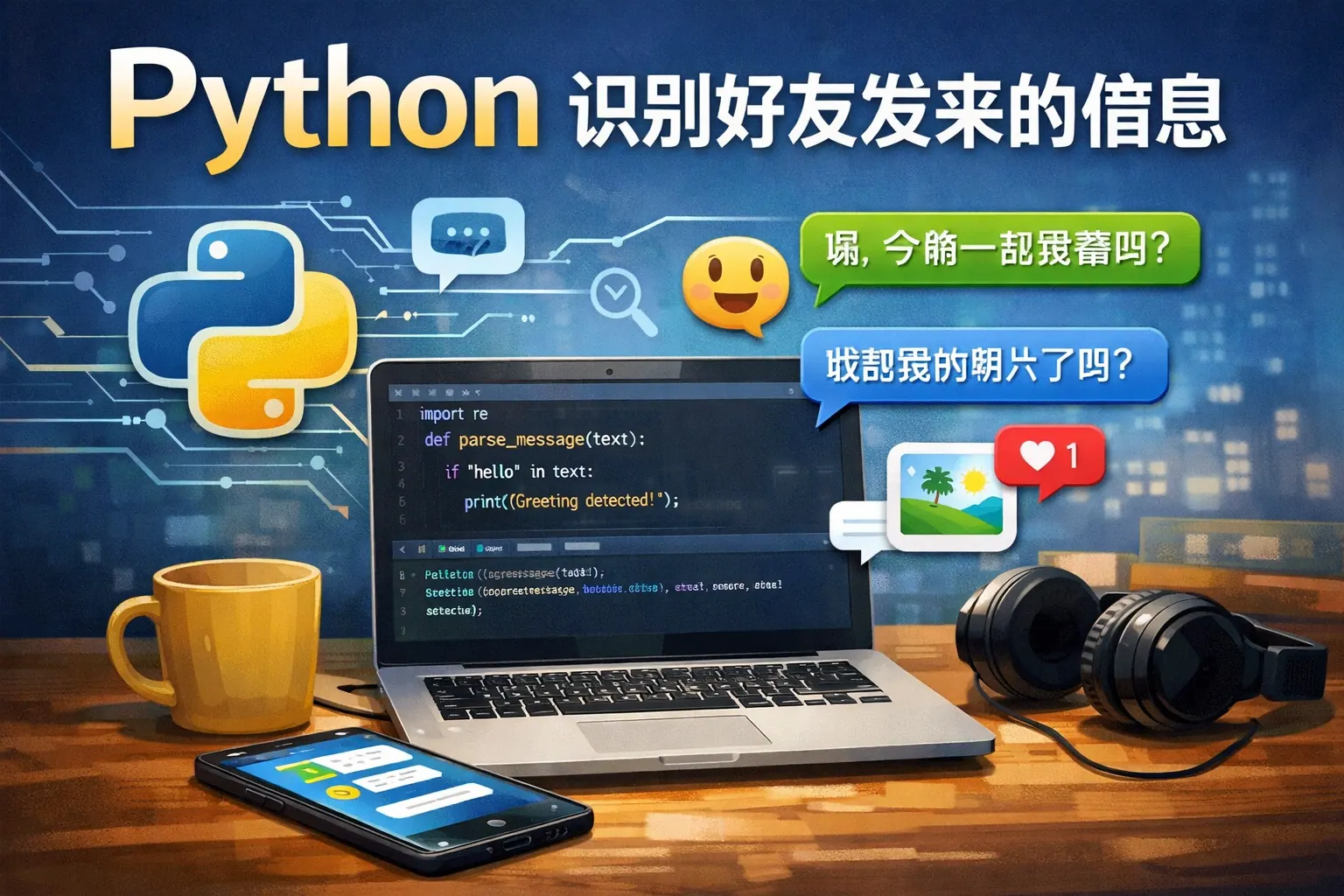 python 识别好友发来的信息