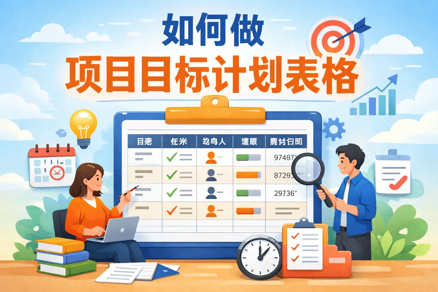 如何做项目目标计划表格