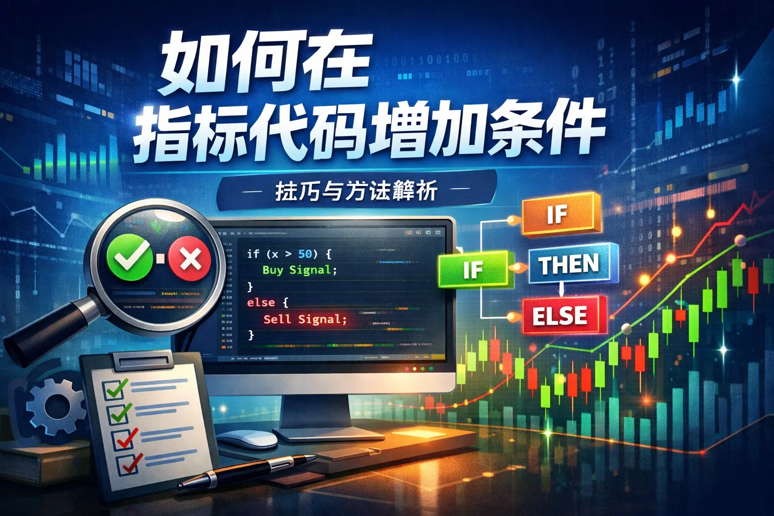 如何在指标代码增加条件
