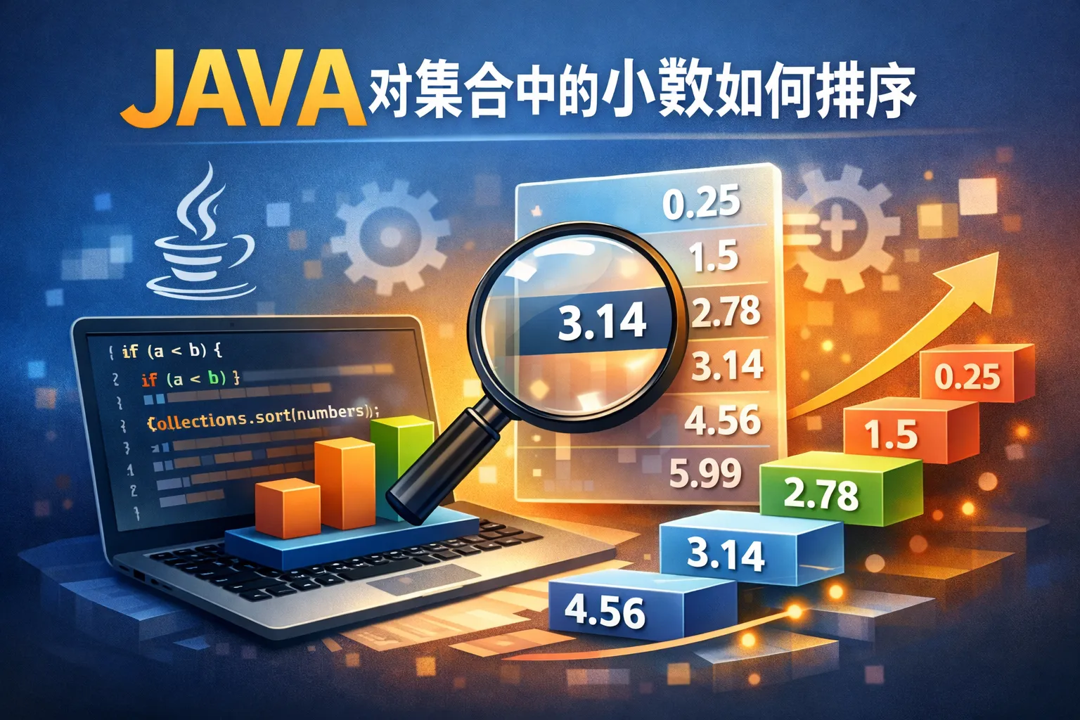 JAVA对集合中的小数如何排序