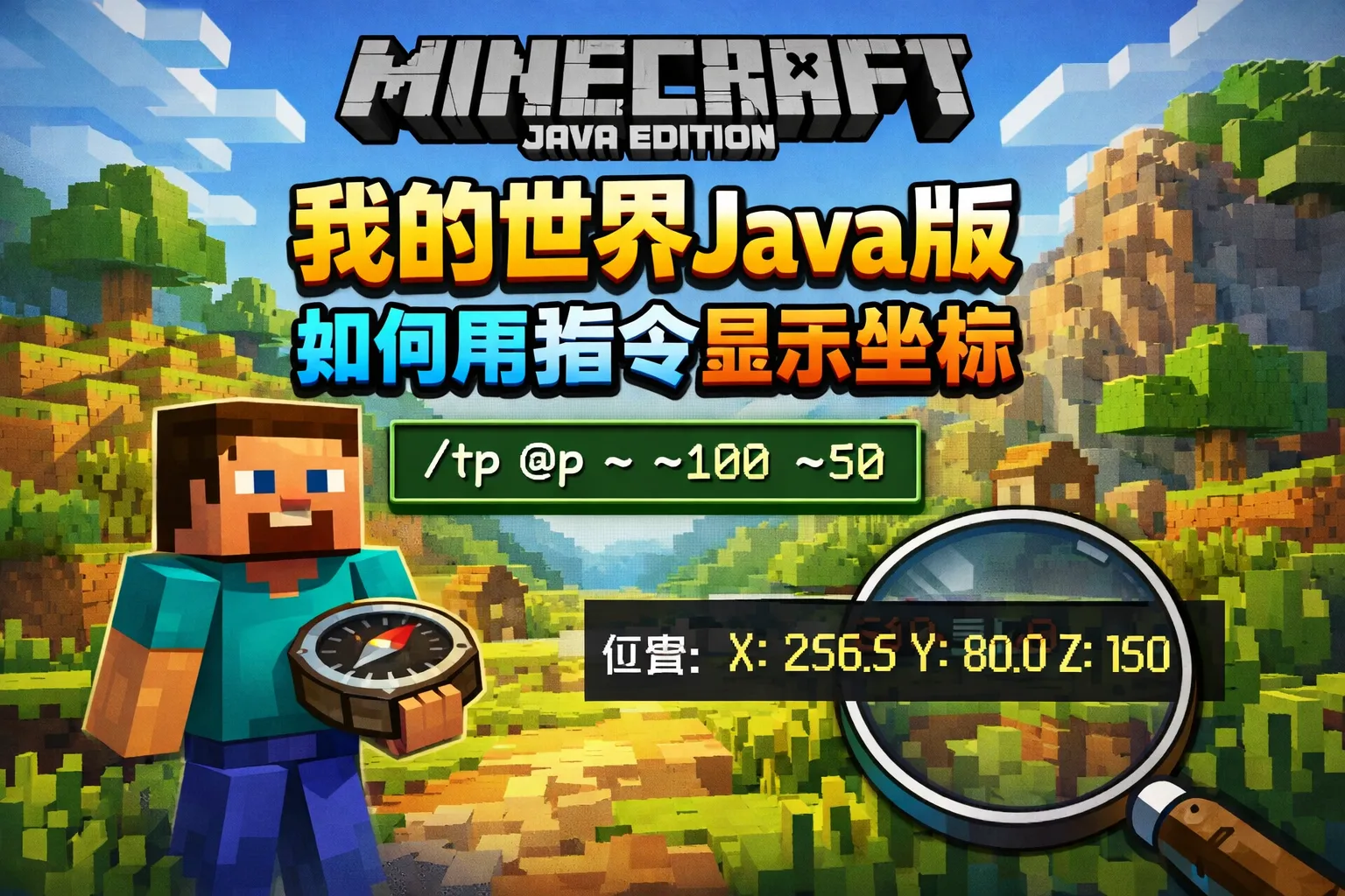我的世界java版如何用指令显示坐标