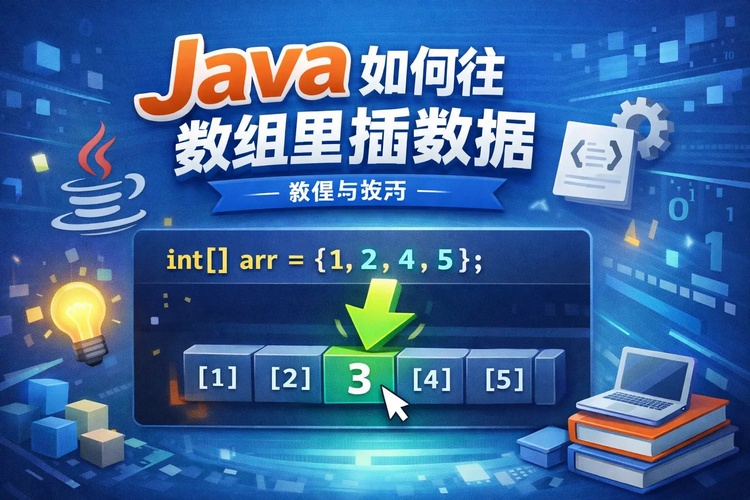 java如何往数组里插数据