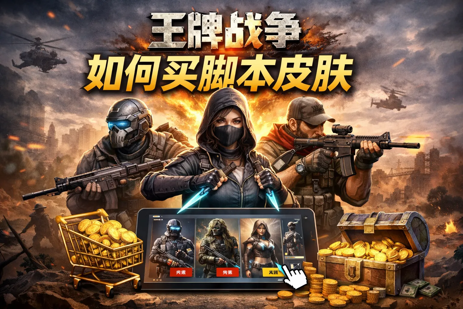 王牌战争如何买脚本皮肤