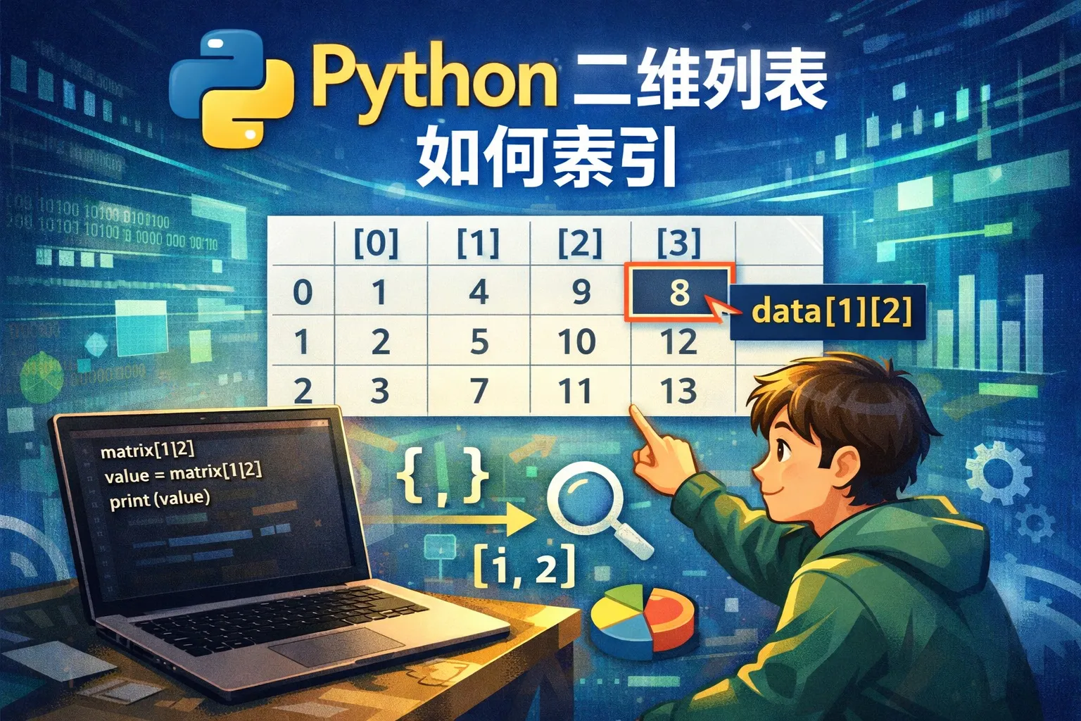 python二维列表如何索引