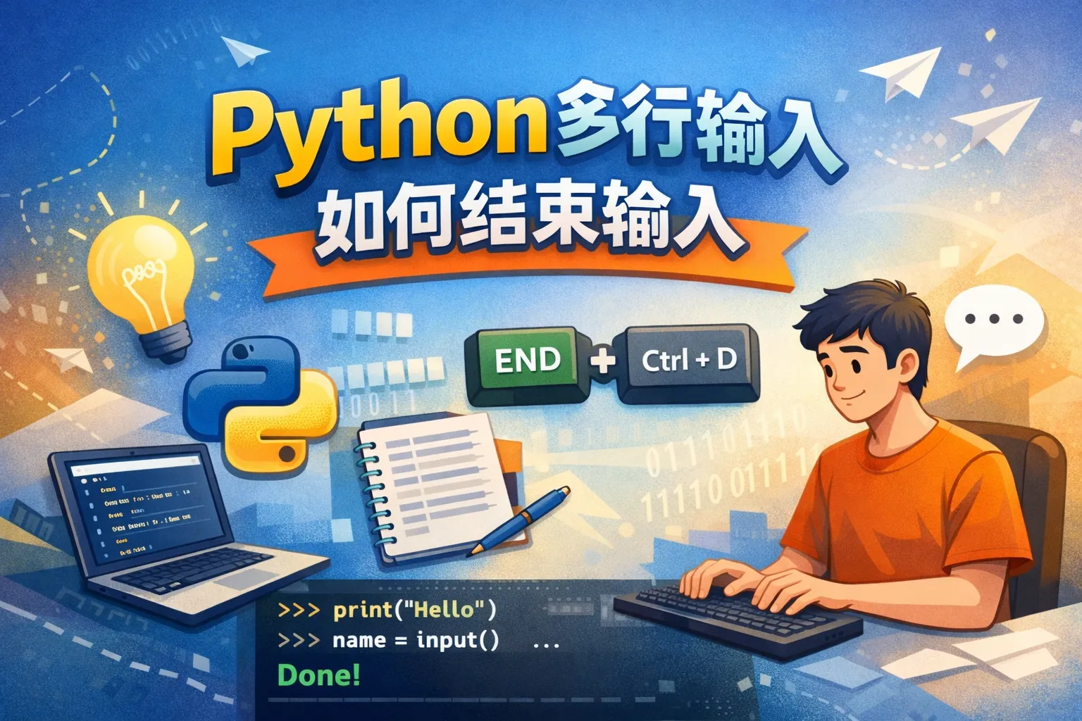 python多行输入如何结束输入