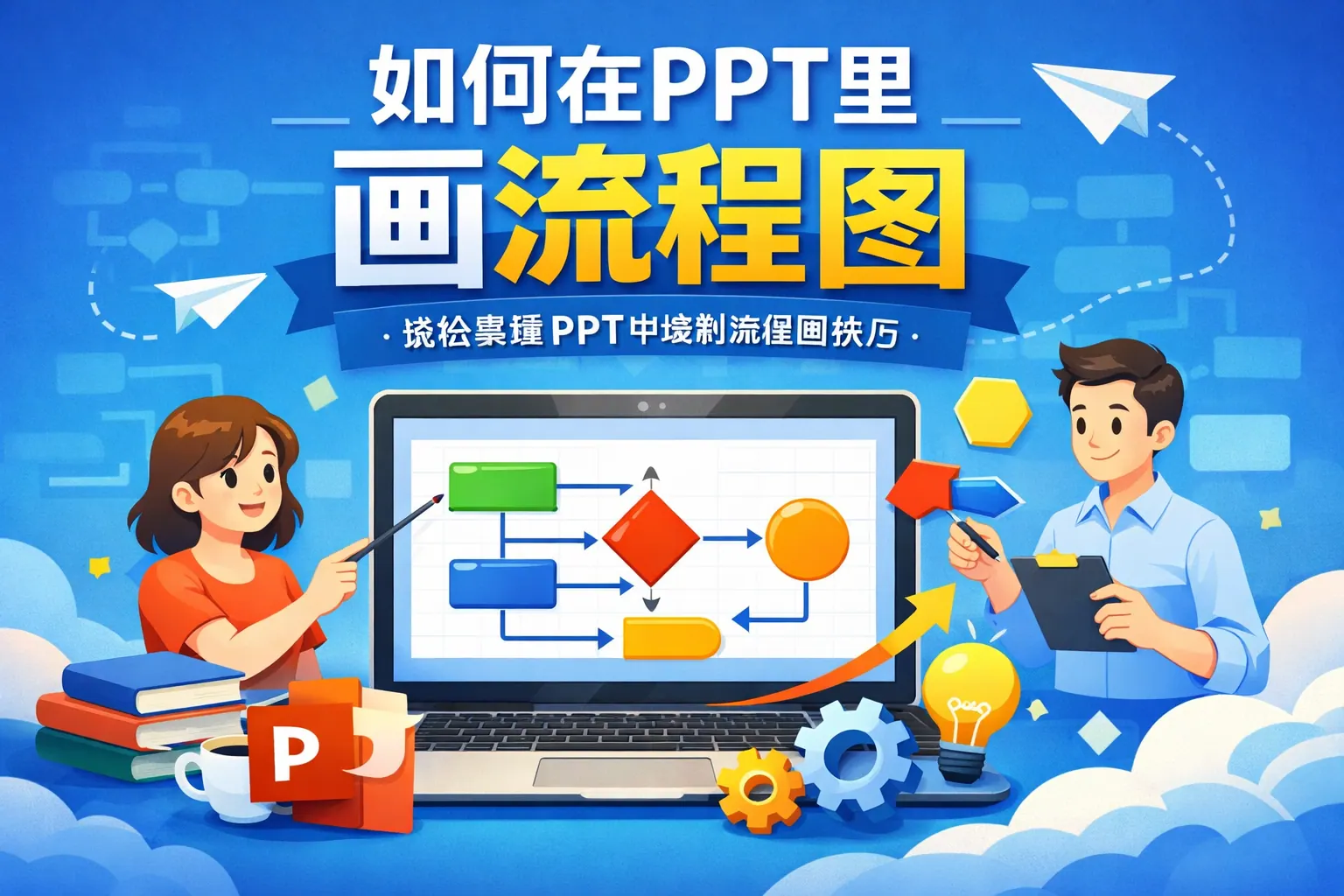 如何在ppt里画流程图