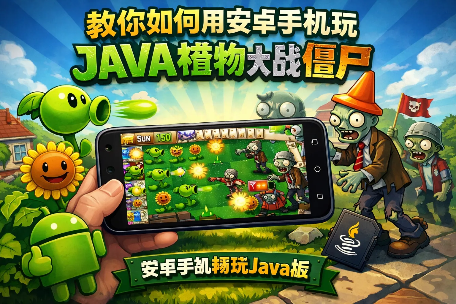 教你如何用安卓手机玩java植物大战僵尸