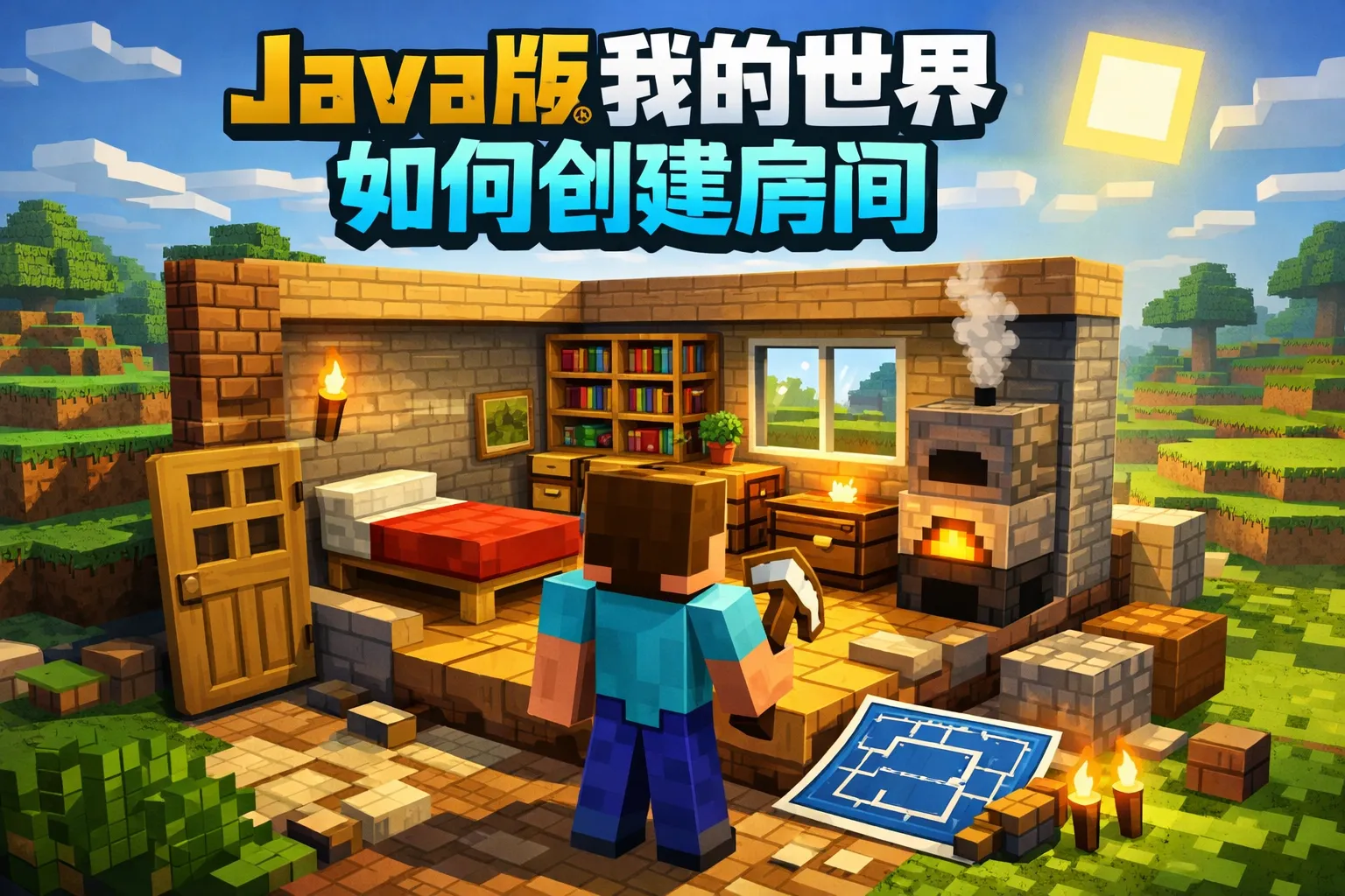 java版我的世界如何创建房间