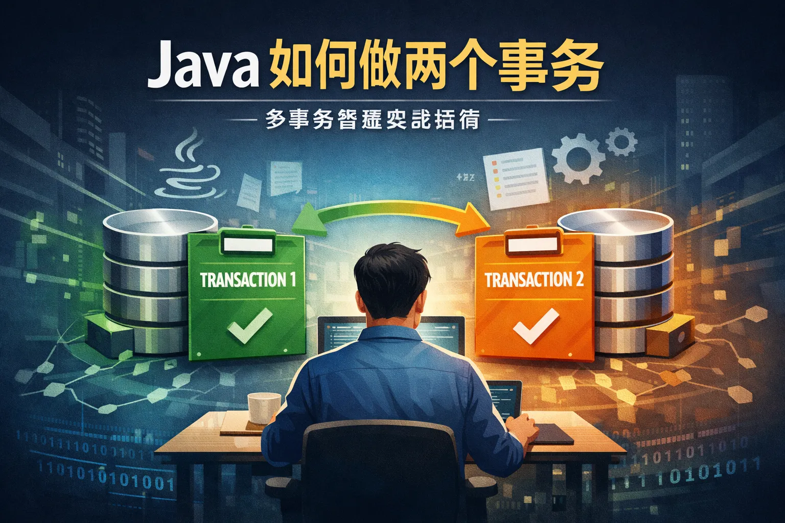 java如何做两个事务