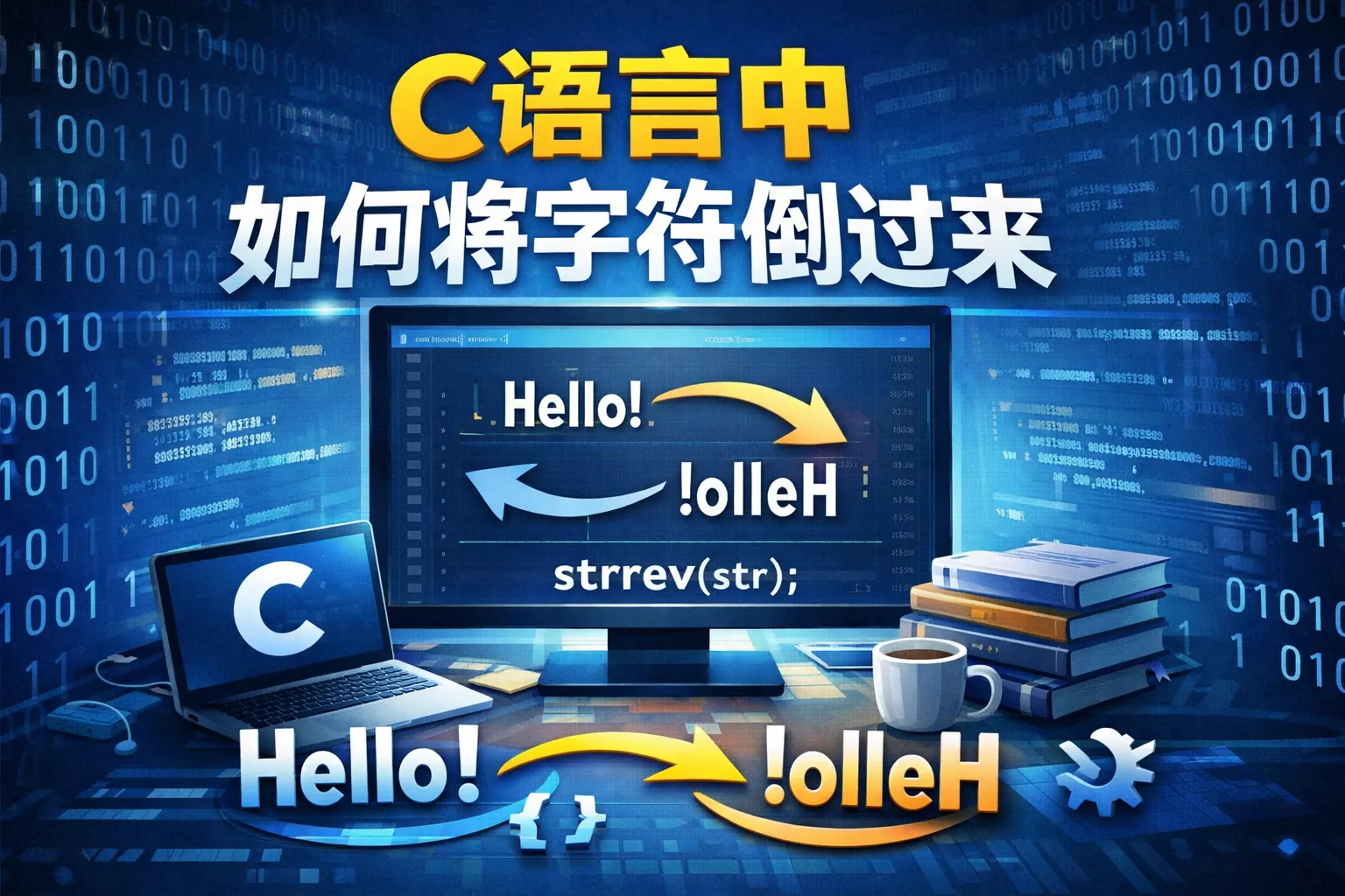 c语言中如何将字符串倒过来