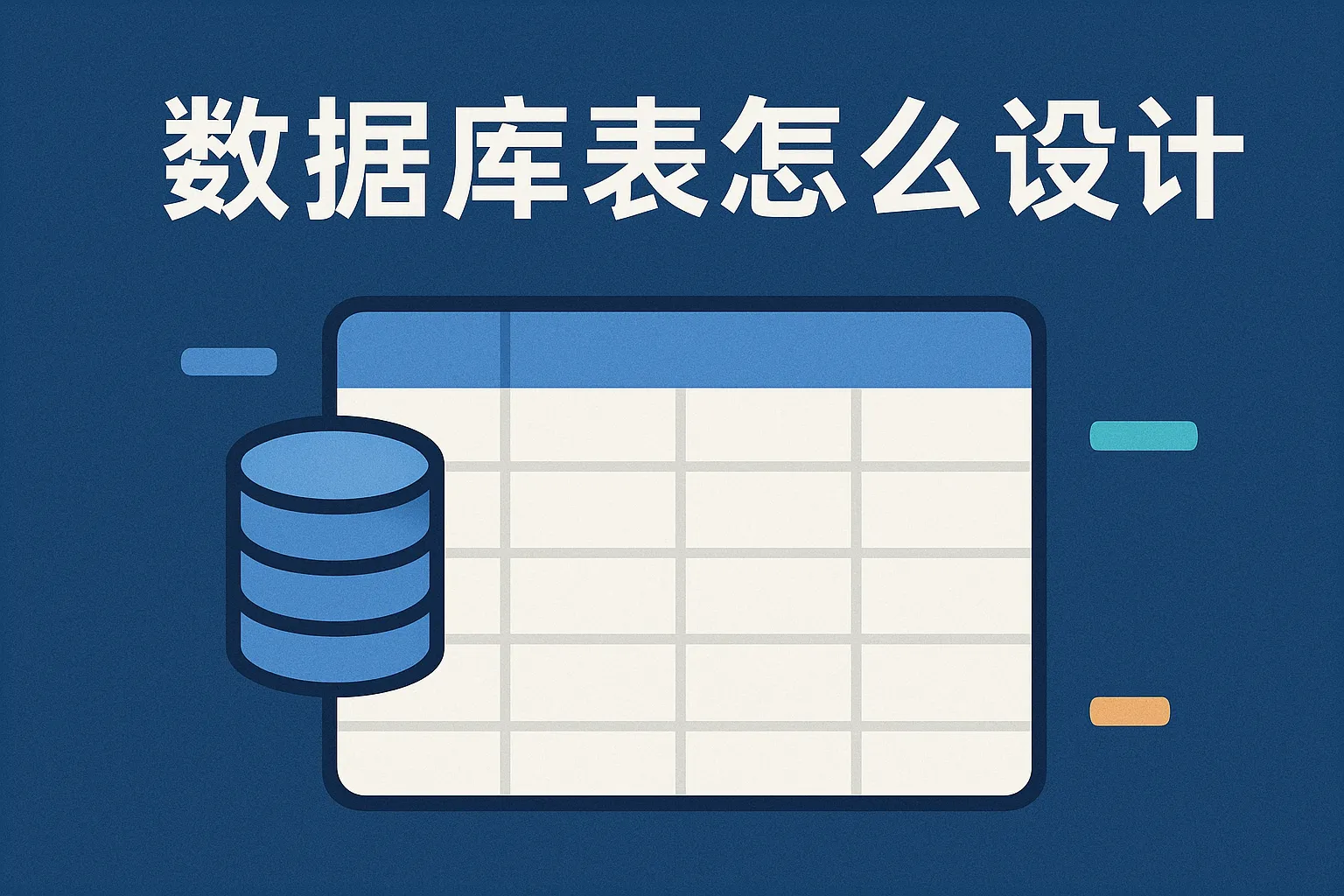 数据库表怎么设计