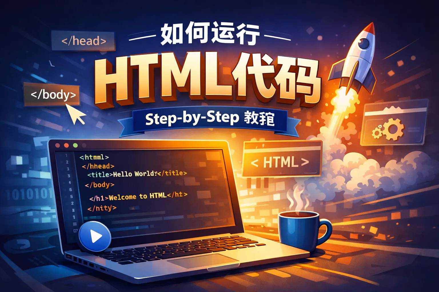如何运行html代码