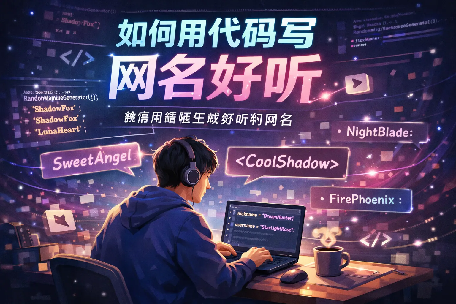 如何用代码写网名好听