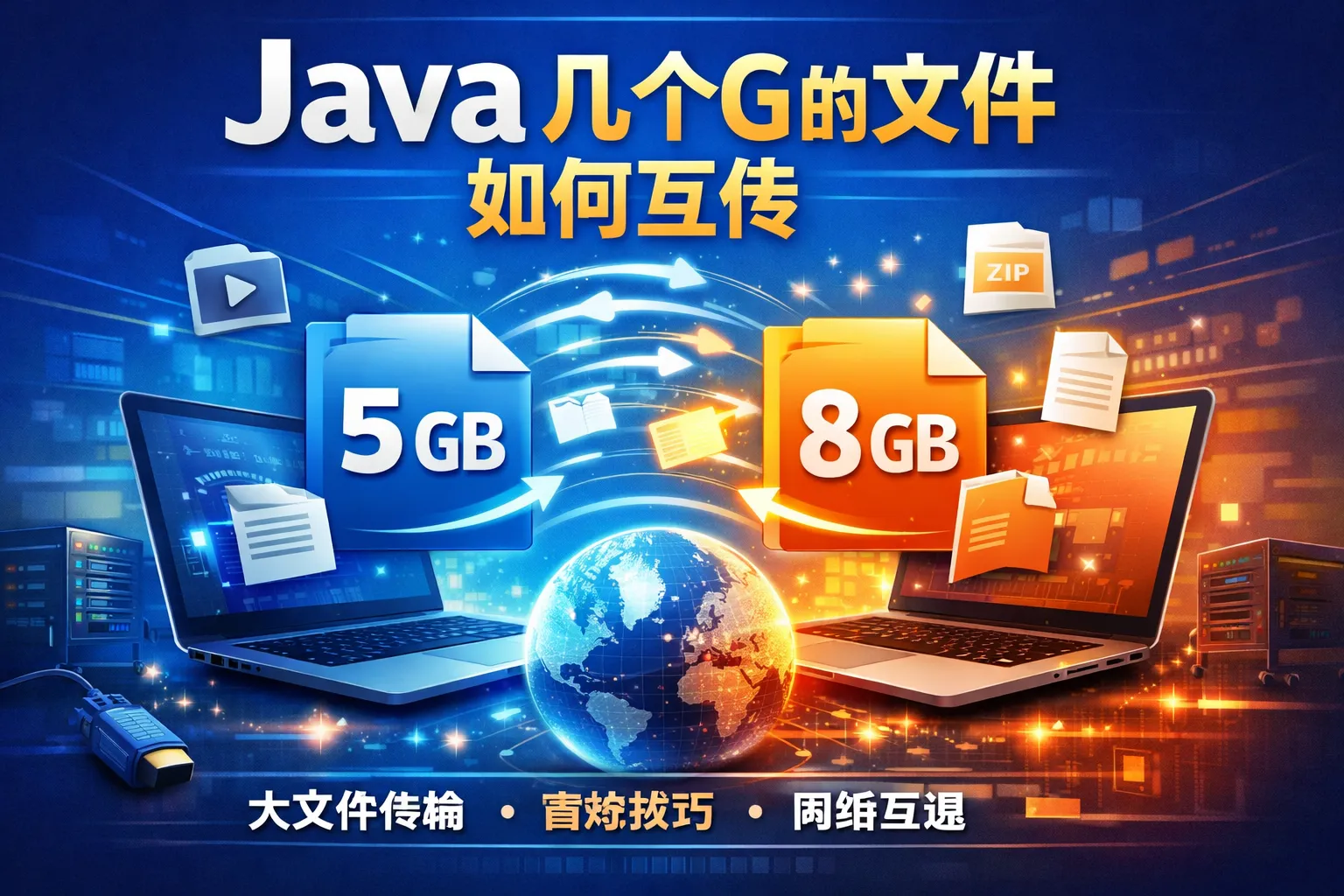java 几个g的文件如何互传