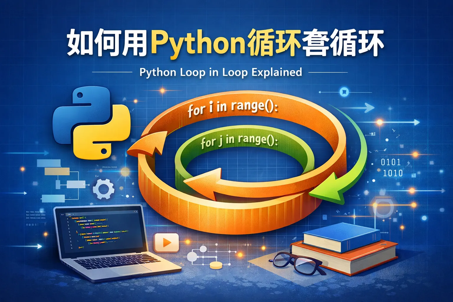 如何用python循环套循环