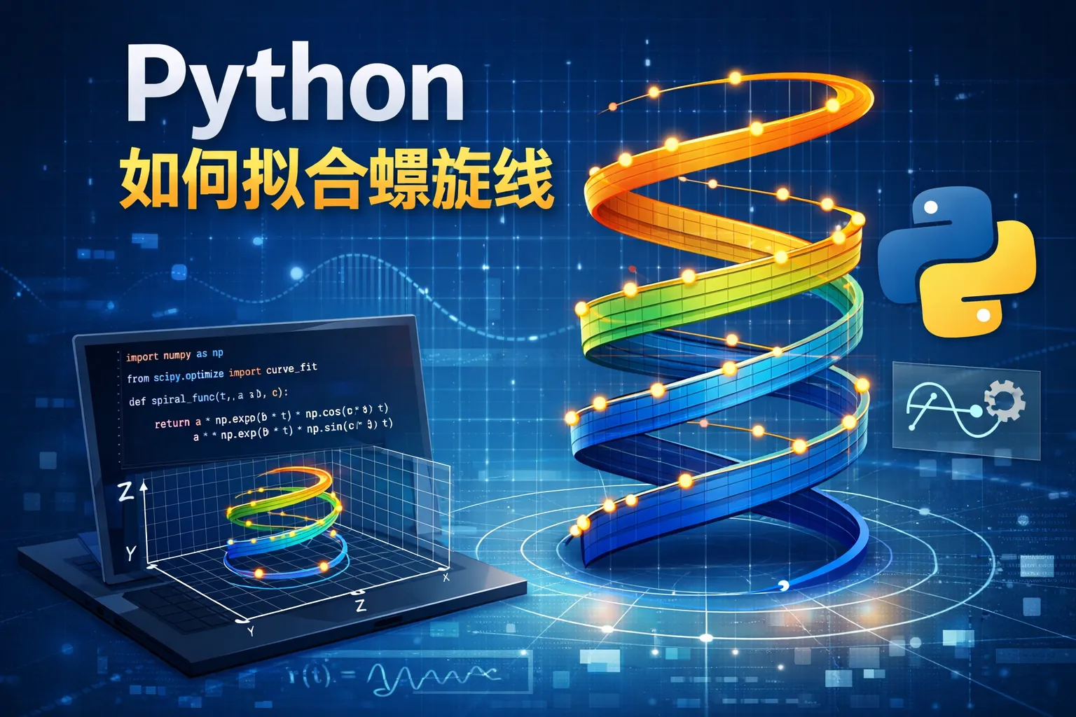 python如何拟合螺旋线