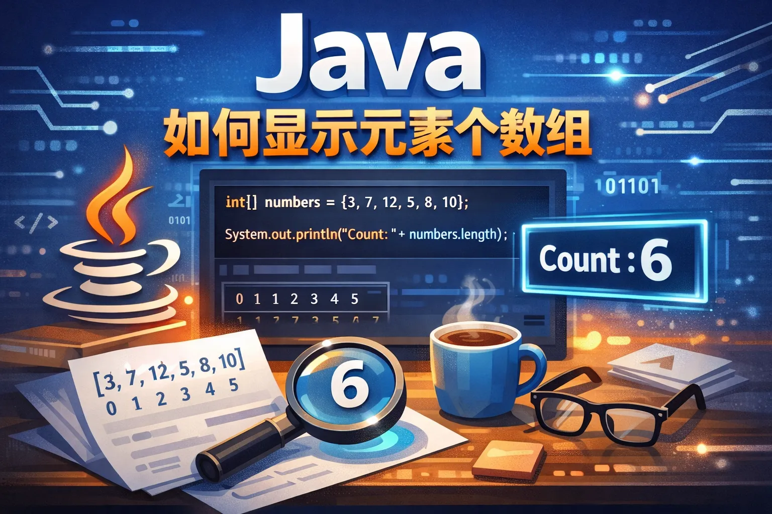 java 如何显示元素个数组