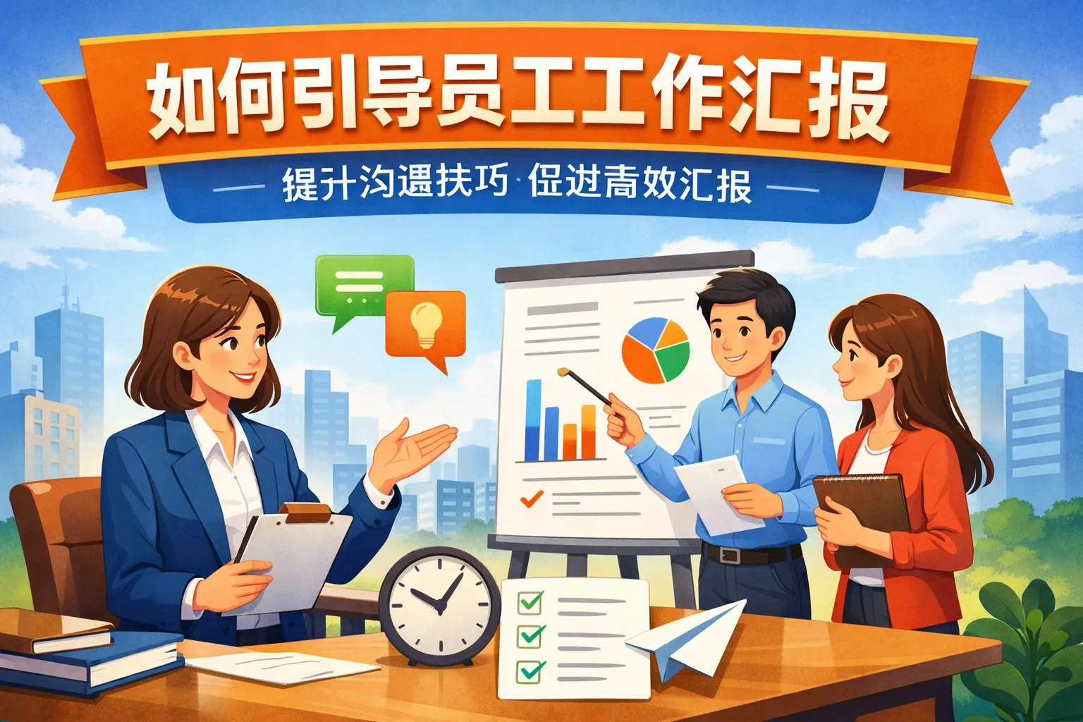 如何引导员工工作汇报