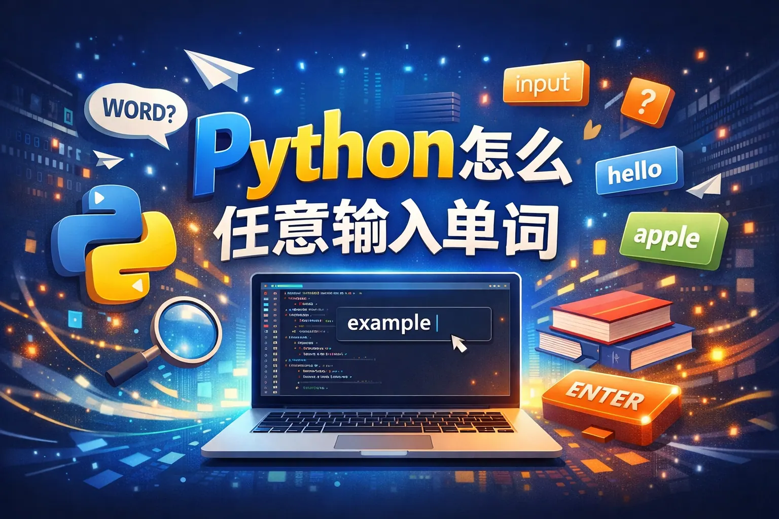 python怎么任意输入单词