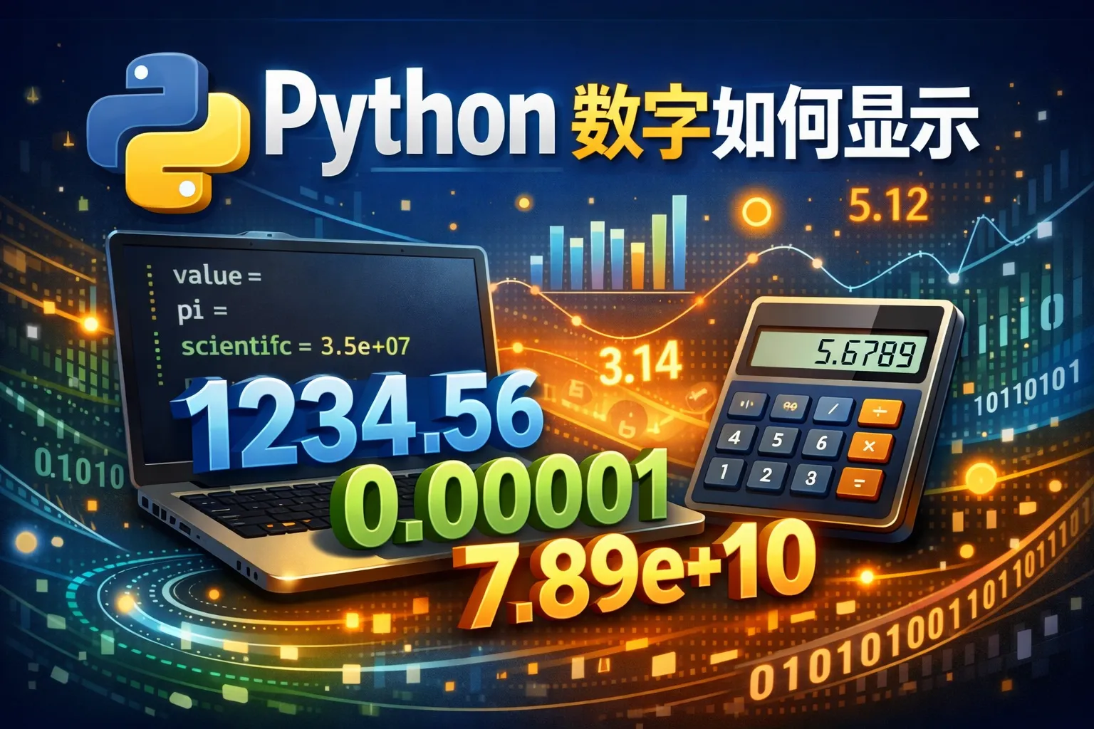 python 数字如何显示