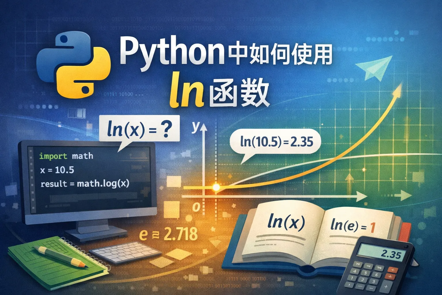 python中如何使用ln函数