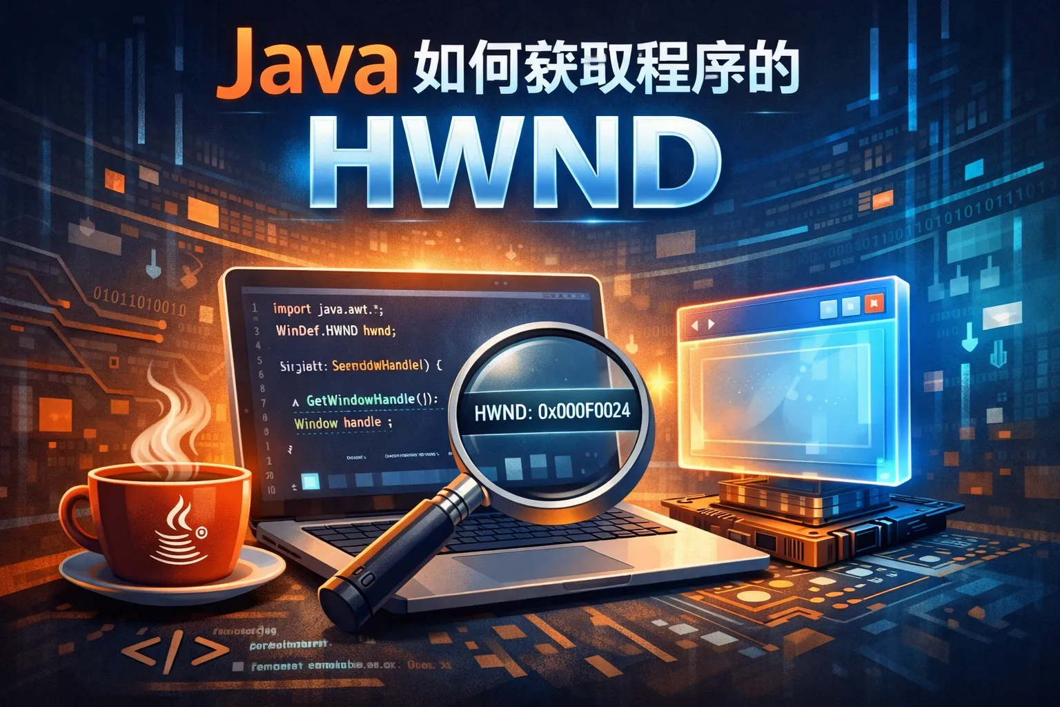 java如何获取程序的的hwnd
