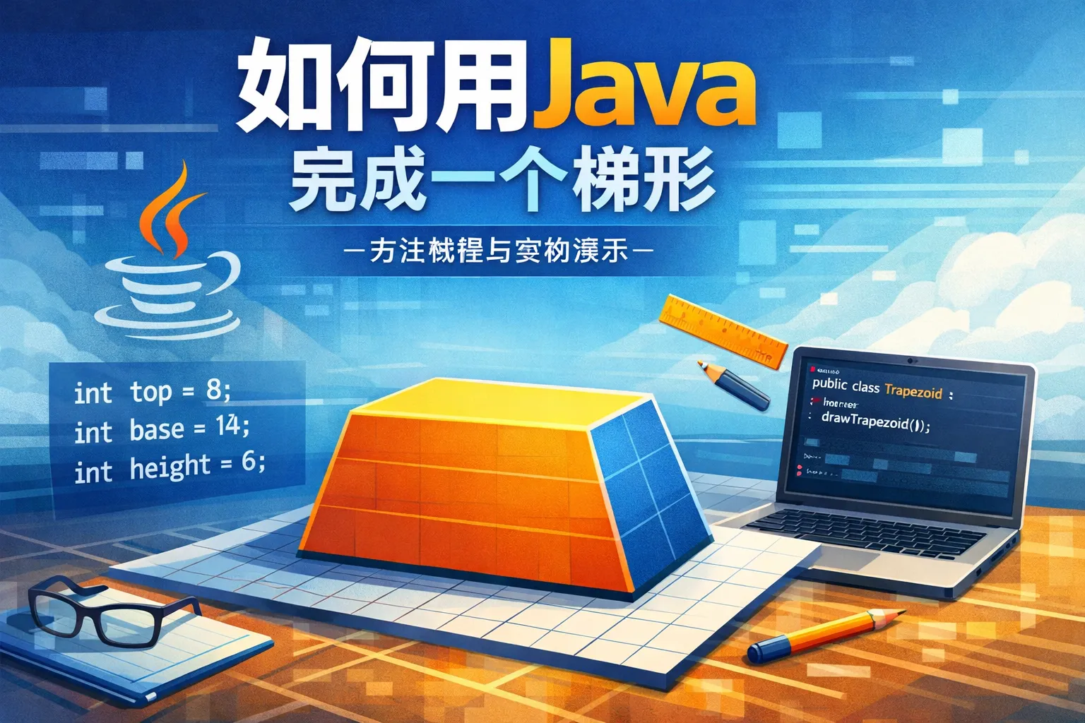 如何用java完成一个梯形