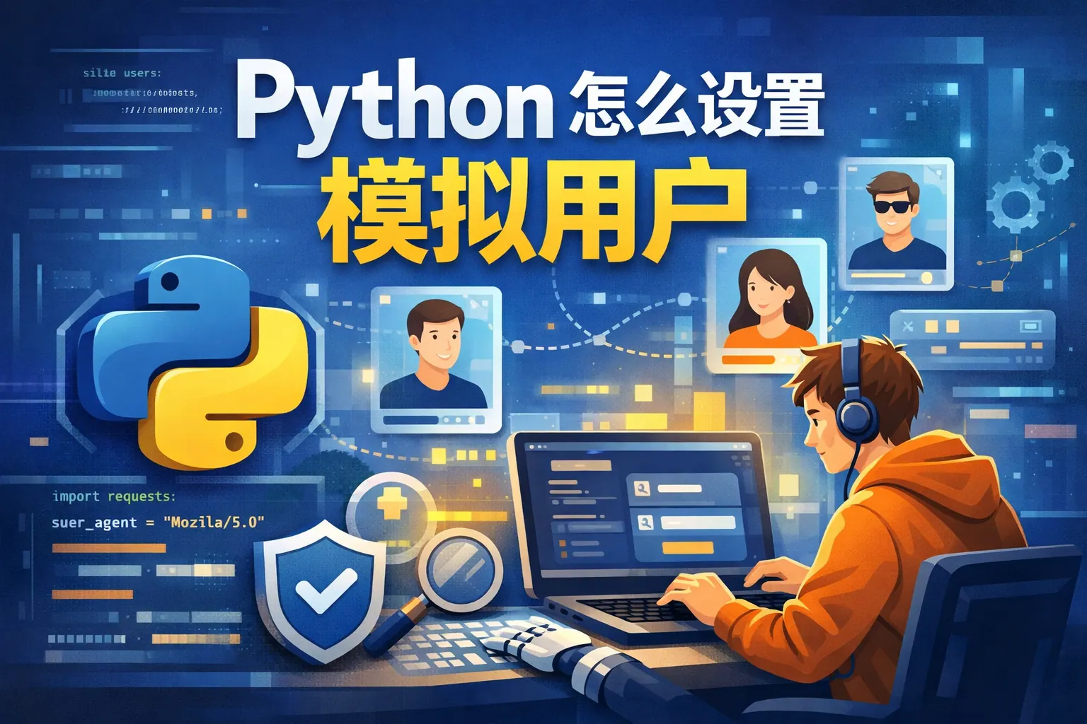 python怎么设置模拟用户
