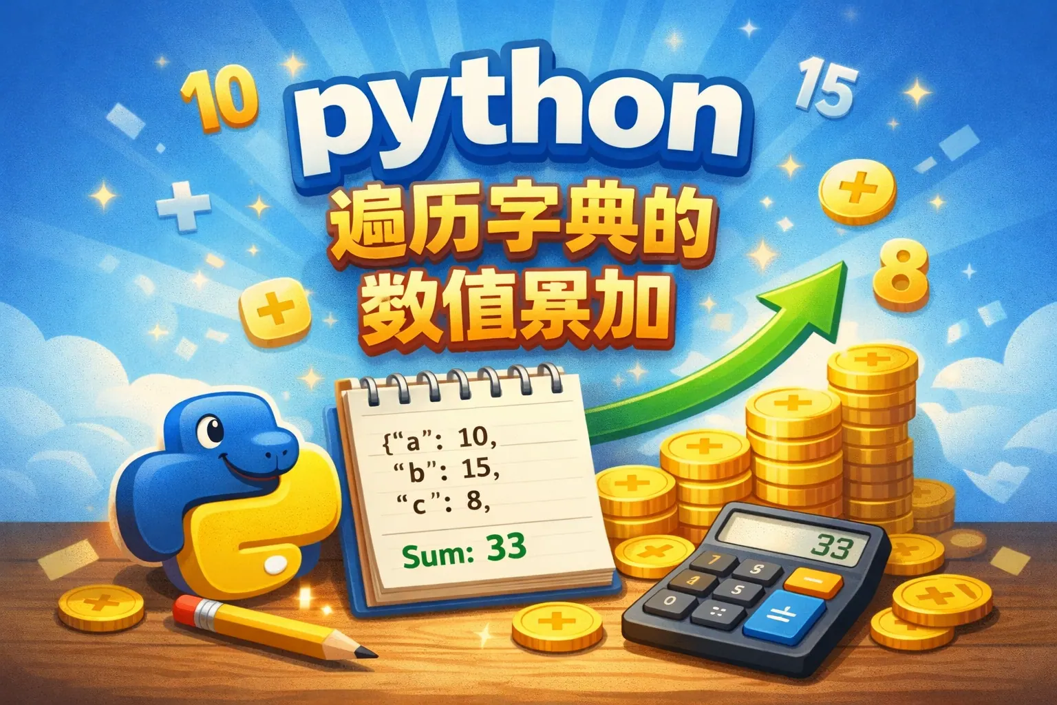 python遍历字典的数值累加