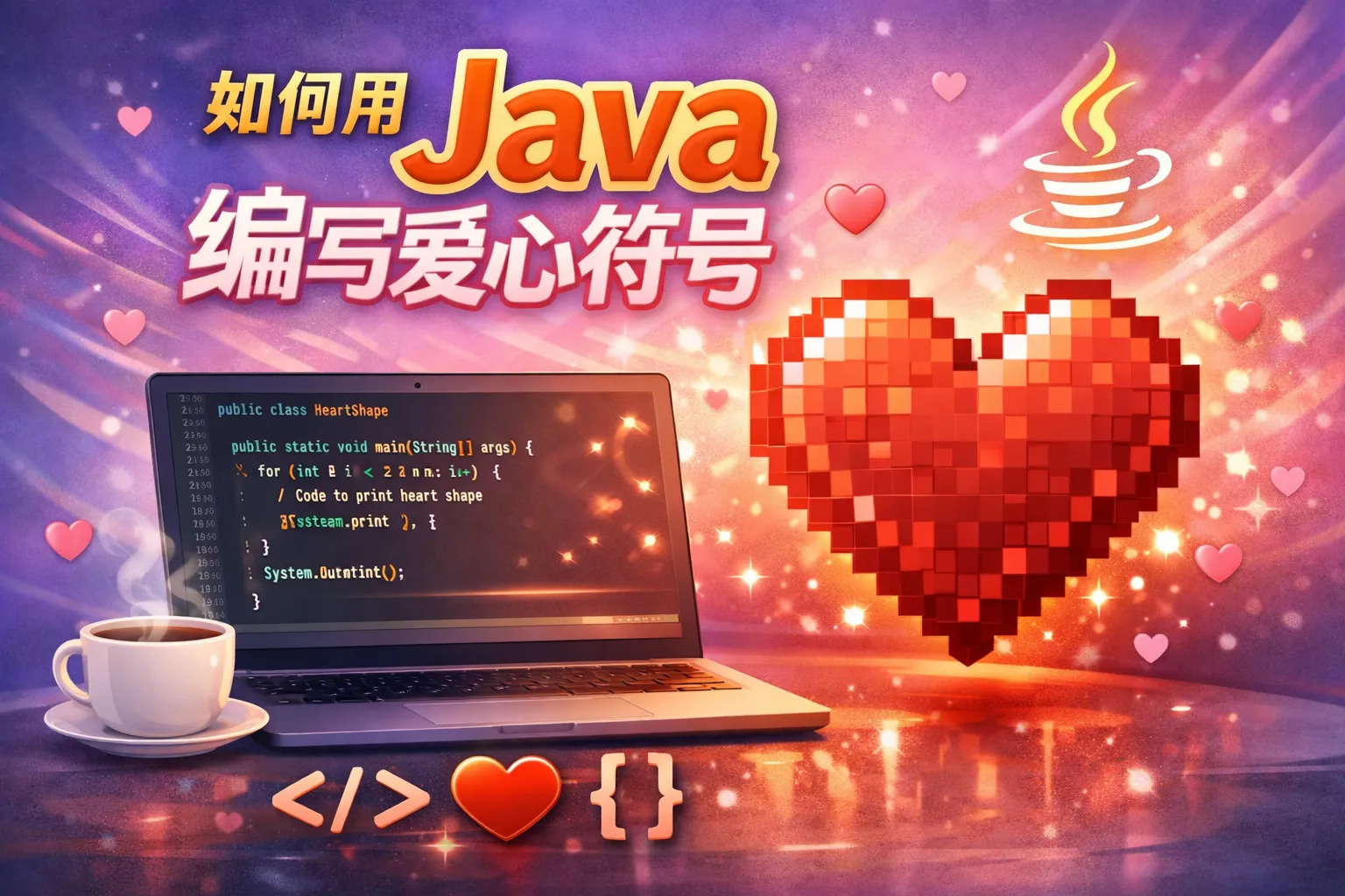 如何用java编写爱心符号