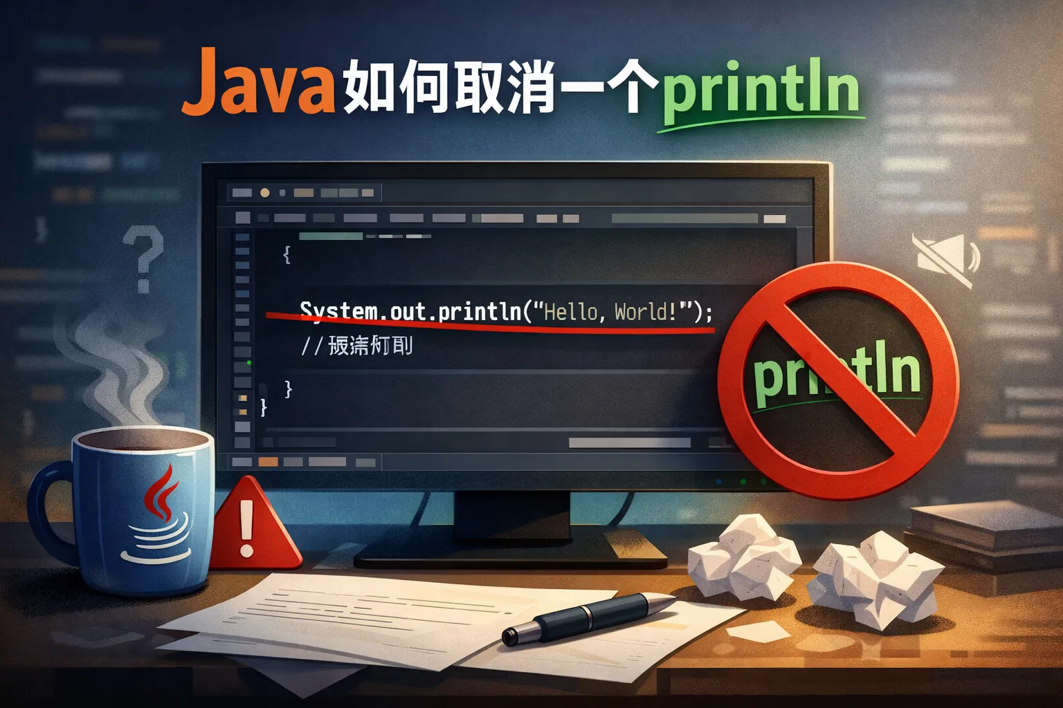 java如何取消一个println