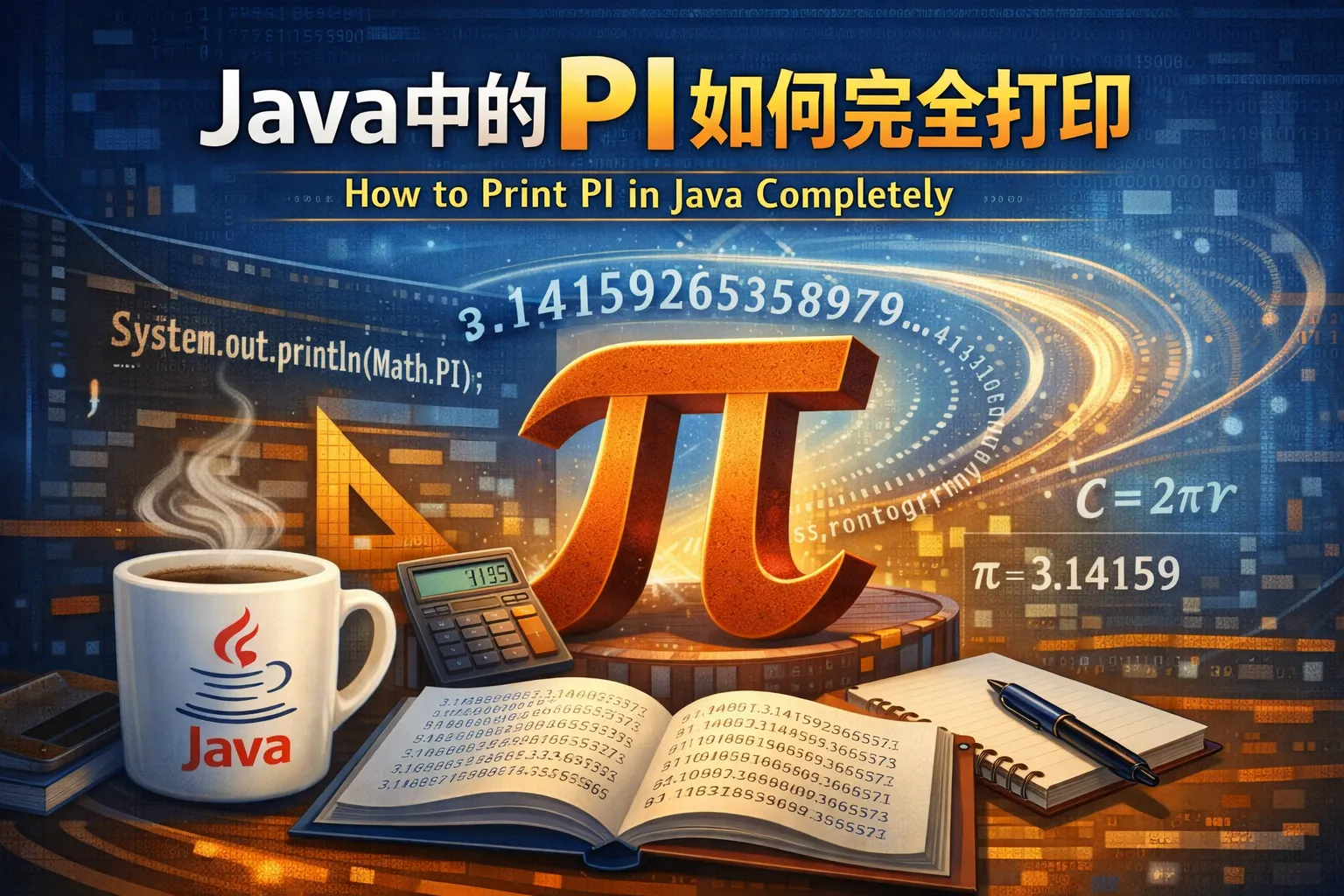java中的PI如何完全打印