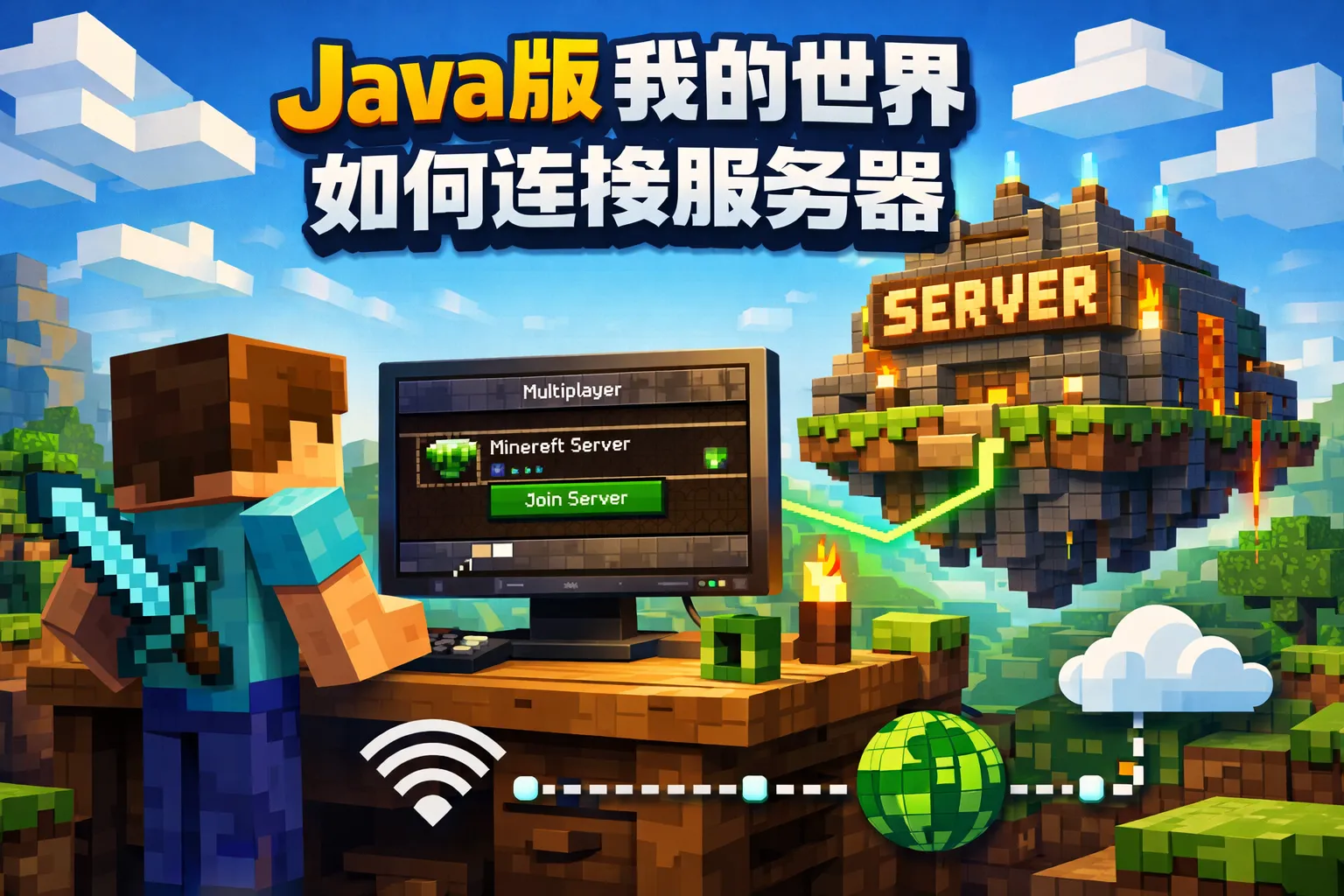 java版我的世界如何连接服务器