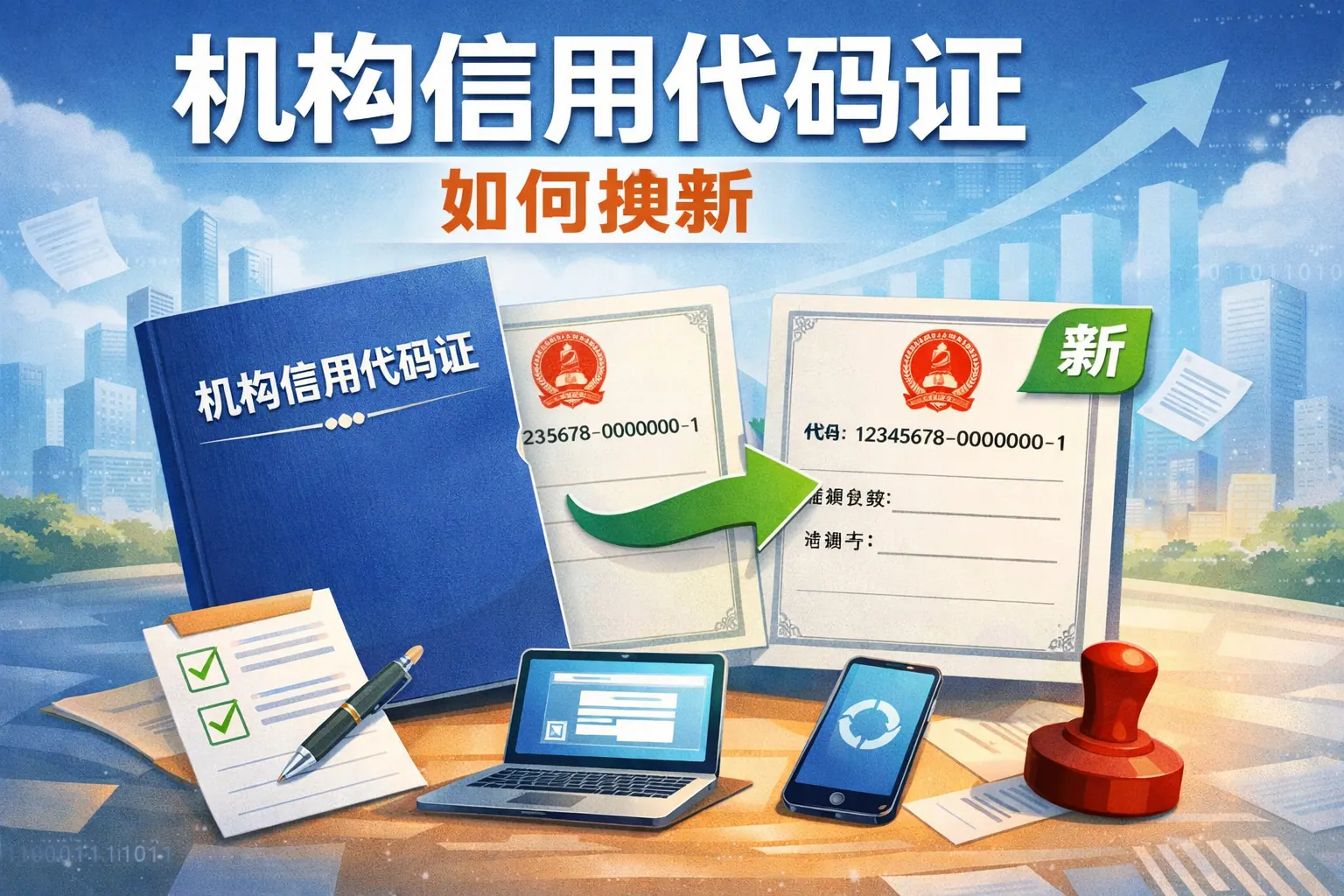 机构信用代码证如何换新