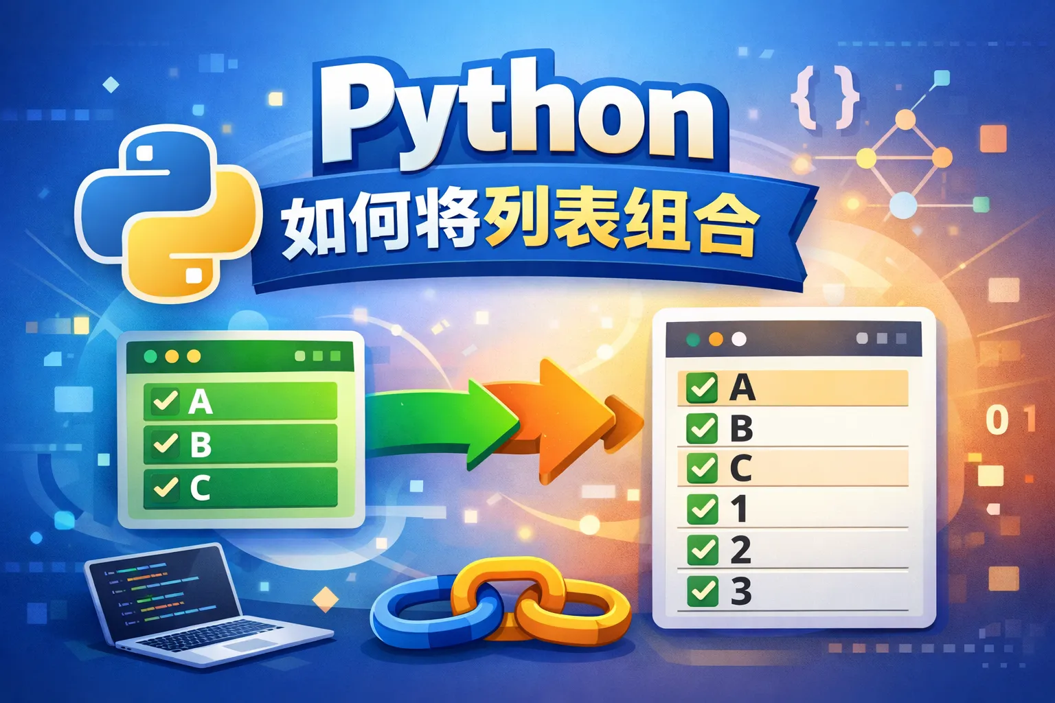 python如何将列表组合