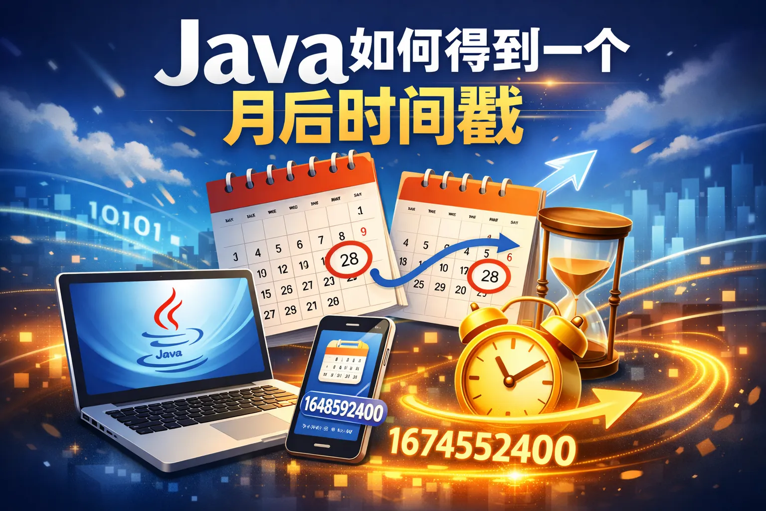 java如何得到一个月后时间戳