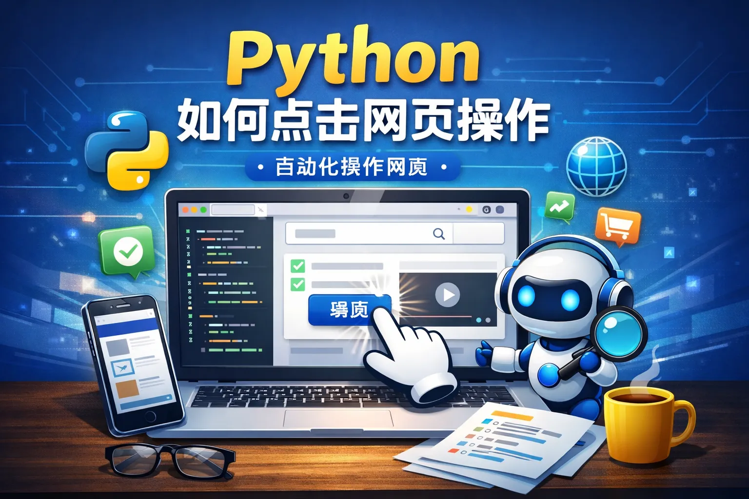 python如何点击网页操作