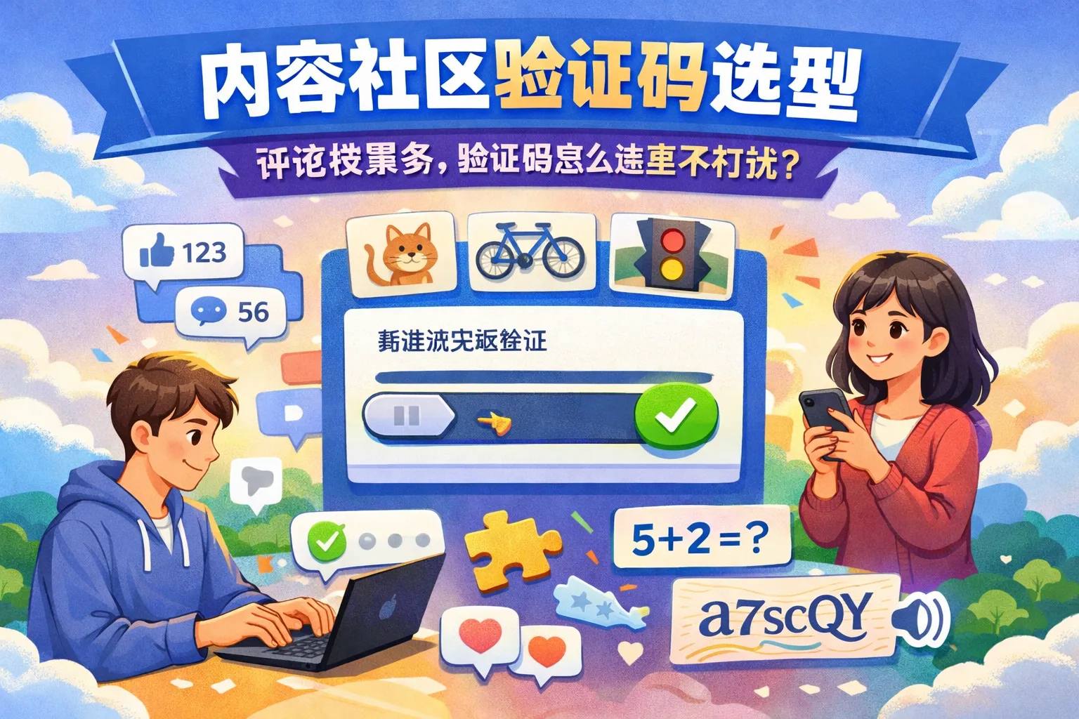内容社区验证码选型:评论投票多,验证码怎么选更不打扰?