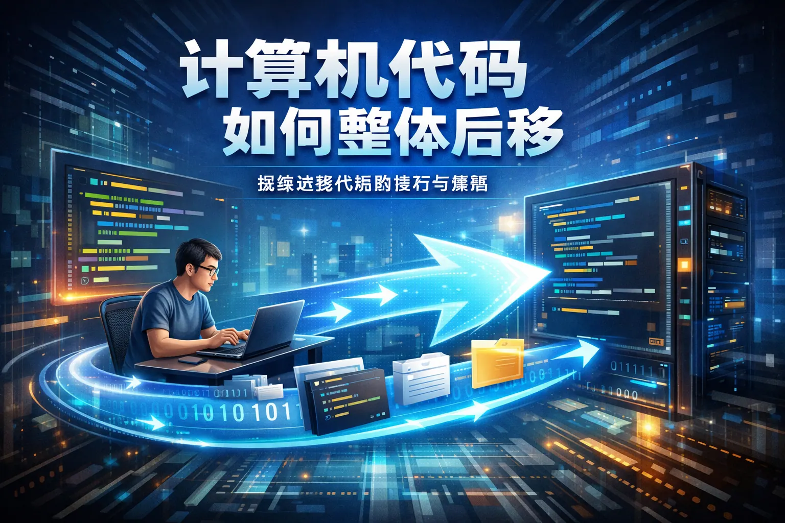 计算机代码如何整体后移