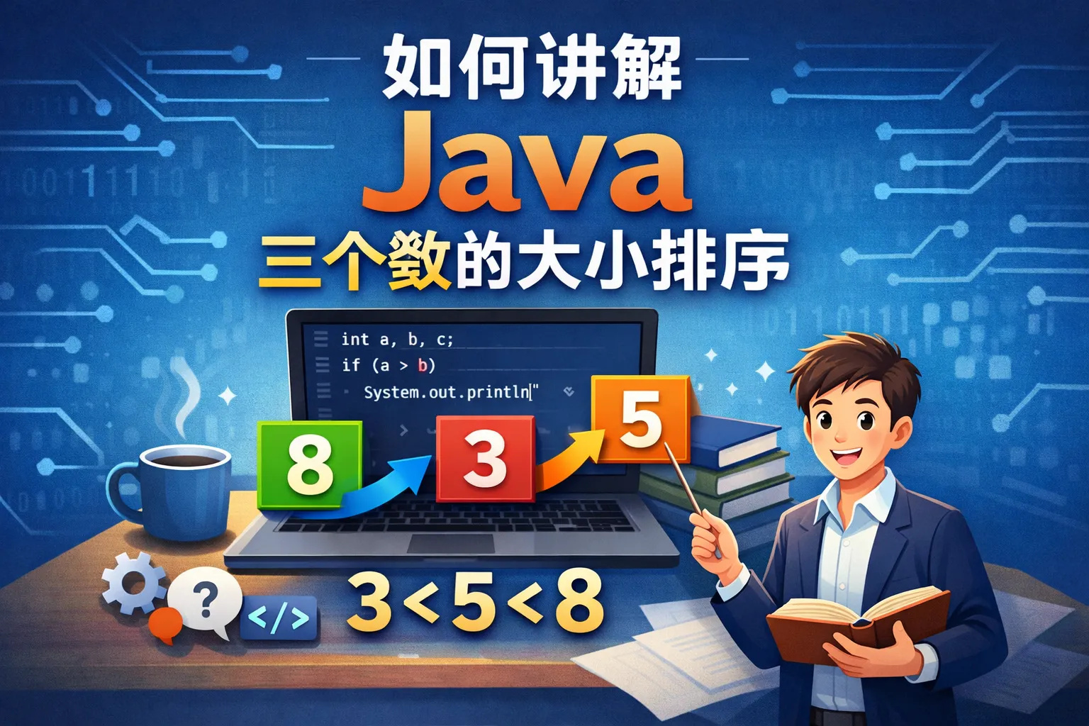 如何讲解java三个数的大小排序